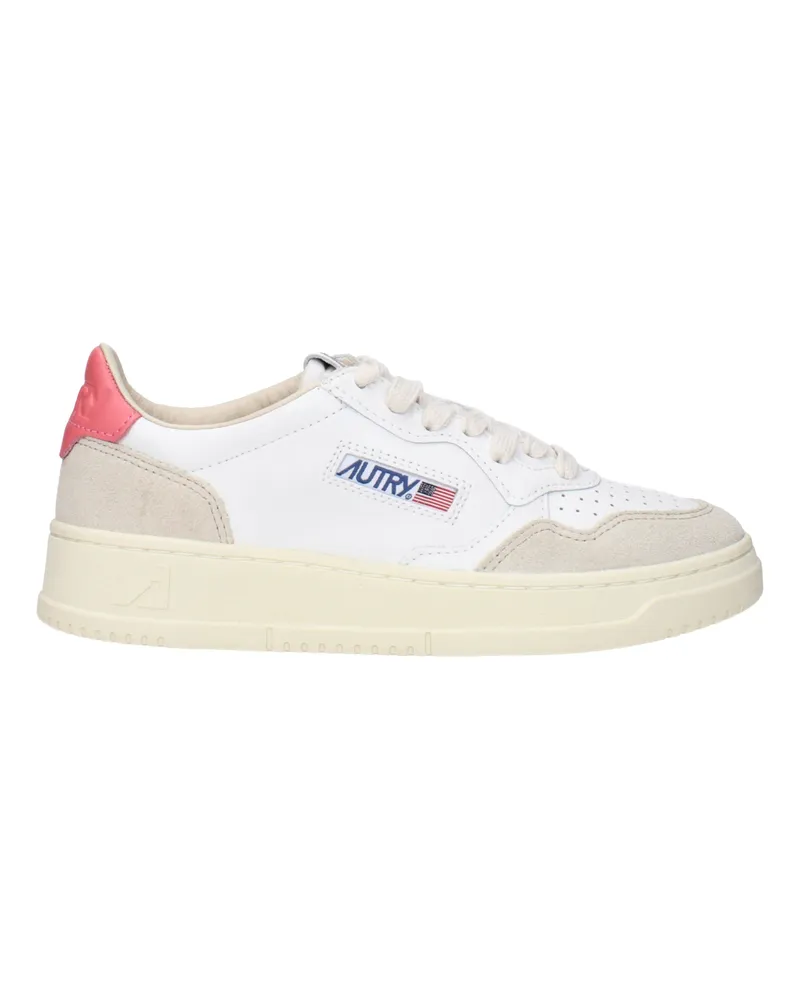 AUTRY Sneakers Medalist Damens Leder Weiß/Rosa -