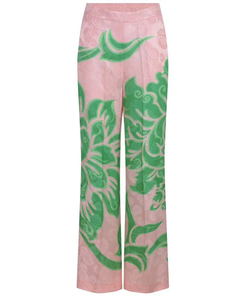 Etro Hosen aus einer Seidenmischung Pink