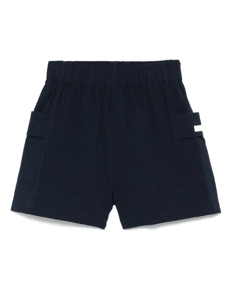 EA7 gestreifte Baumwollshorts Blue