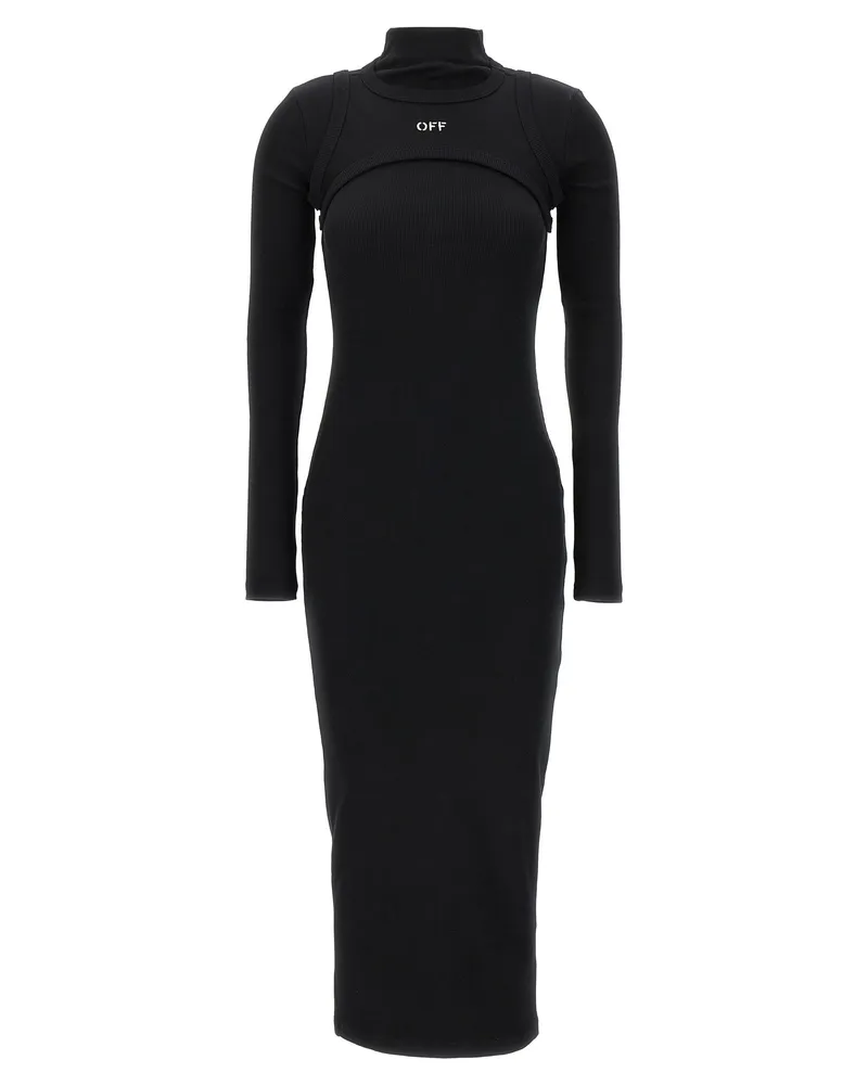 OFF-WHITE Off Stamp' Kleid Black