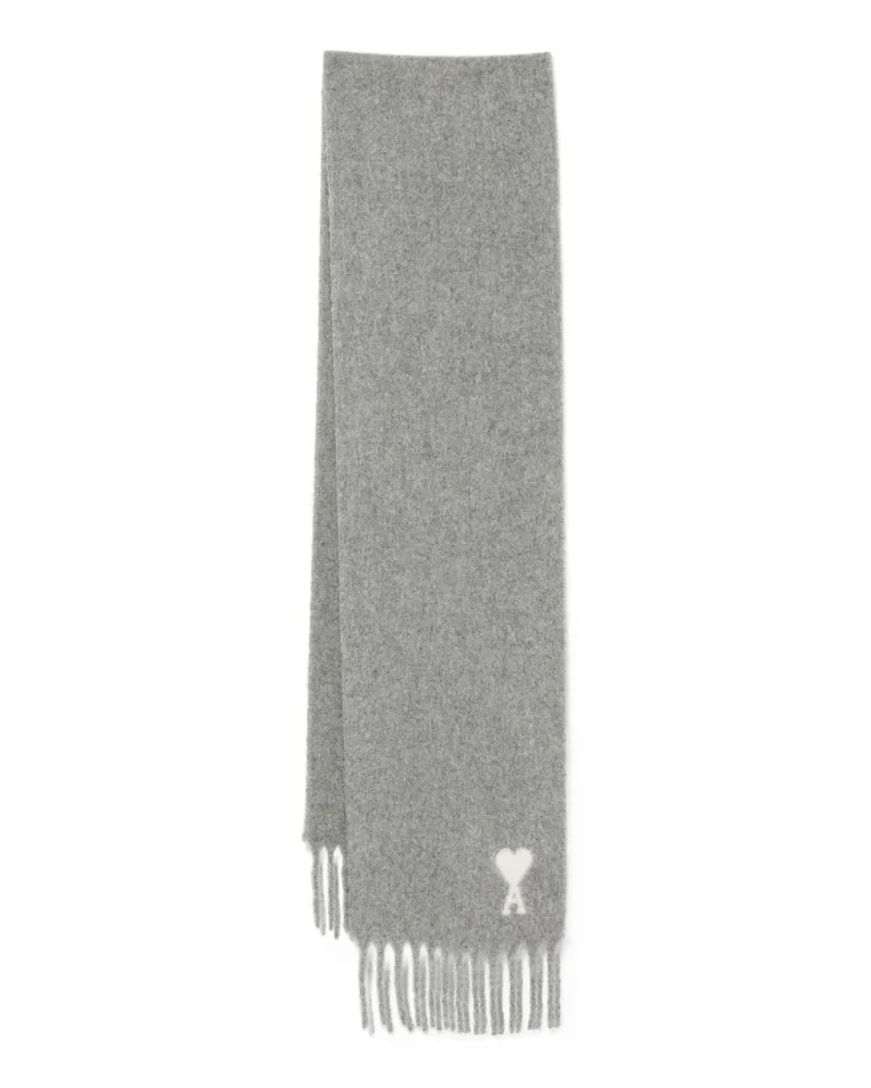 AMI Paris Ami de Coeur Wollschal Grey