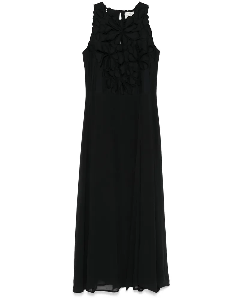 forte_forte en Fleur" Stickerei Popline und Georgette Kleid 