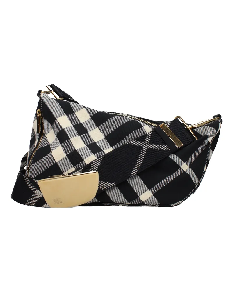 Burberry Shield Umhängetasche Damens Stoff Schwarz -