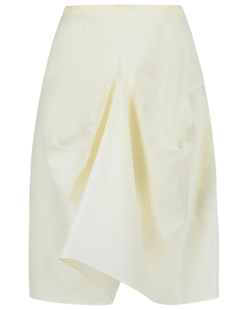 KHAITE Sawyer' weißer Seidenrock Cream