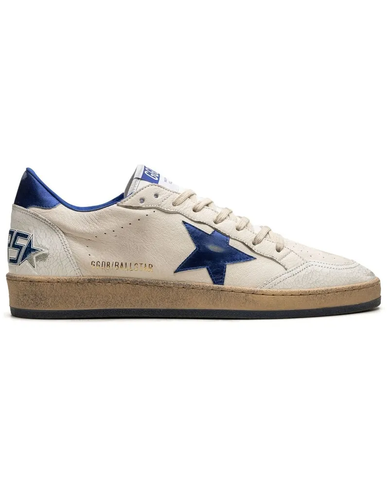 Golden Goose Golden Gänseballstar Leder -Turnschuhe Blue