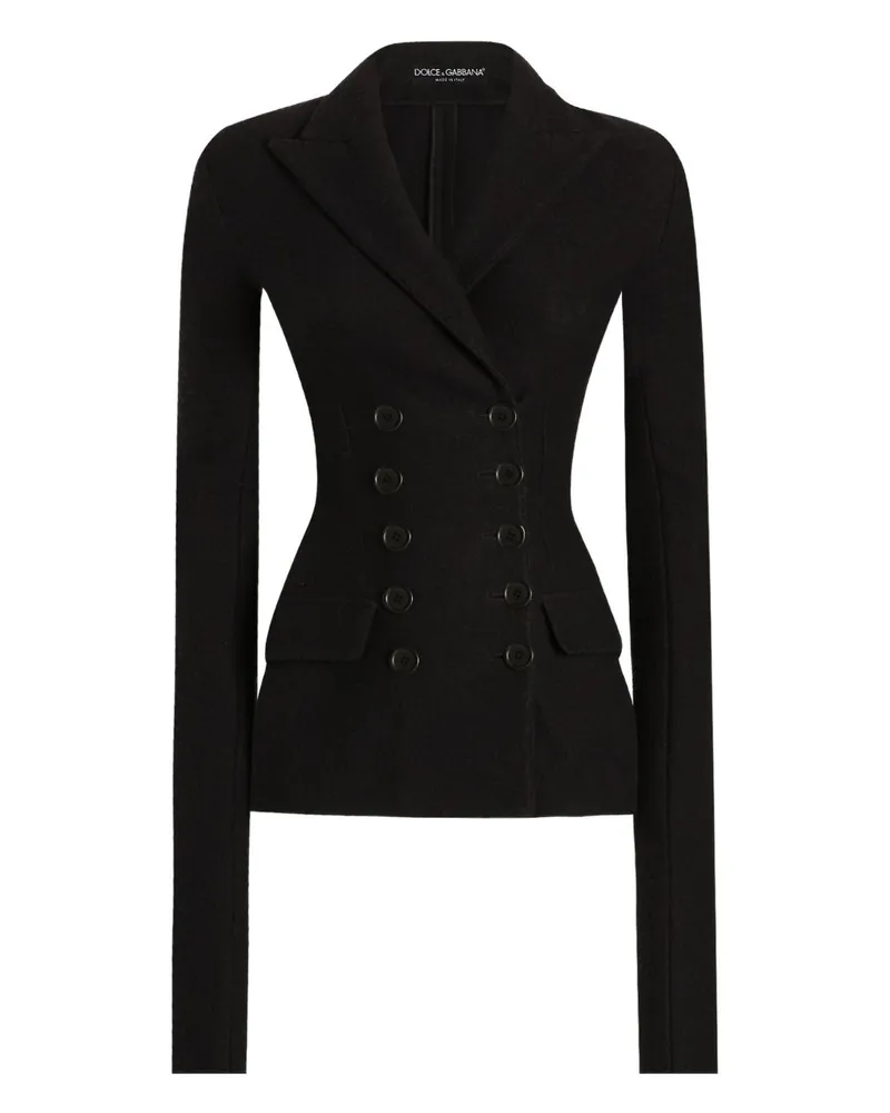 Dolce & Gabbana Wool Blazerjacke Black