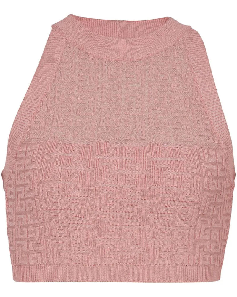 Balmain Monogram H.Nektock Top Pink