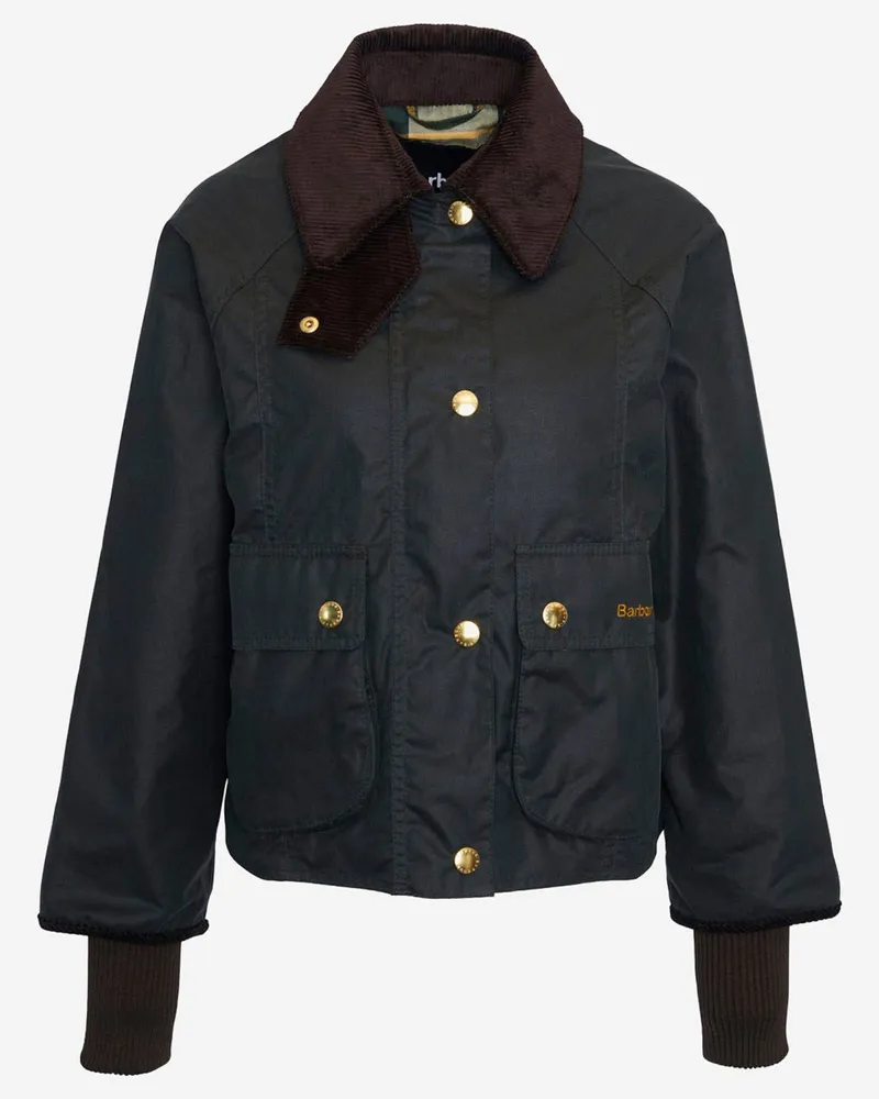 Barbour gewachelte Baumwolljacke Green