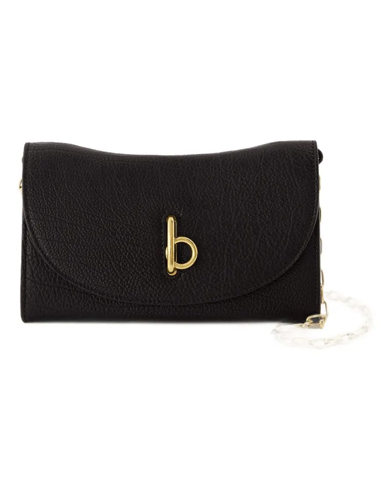 Burberry Rocking Horse Wallet auf Ketten Leder schwarz Schwarz
