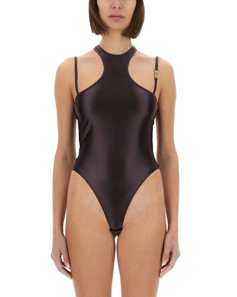 Versace Jeans Bodysuit mit Rudering zurück Brown