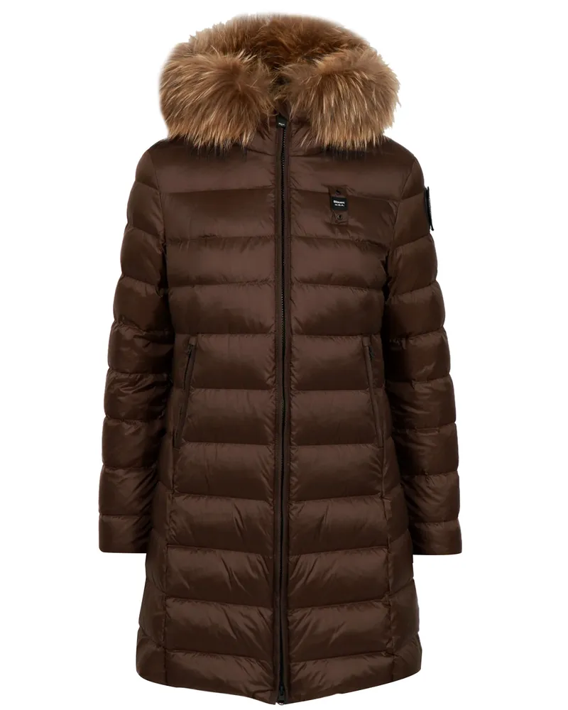 Blauer Mäntel Marrone+beige