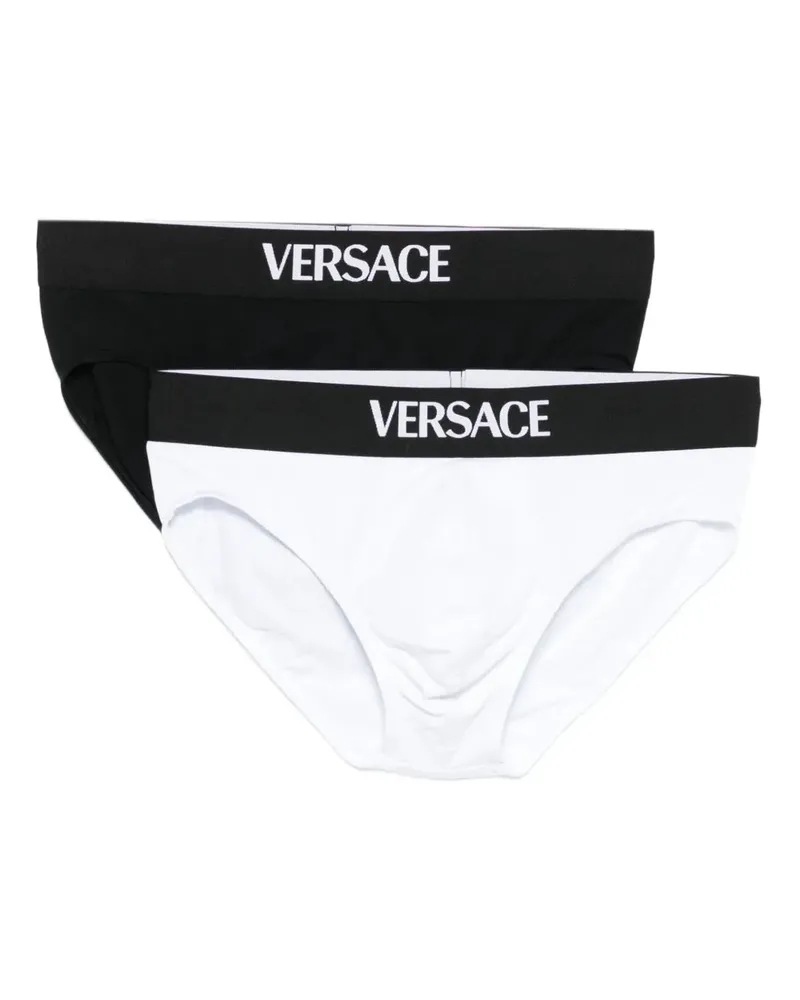 Versace Set von 2 Boxer -Slips mit Logo -Band 2w020