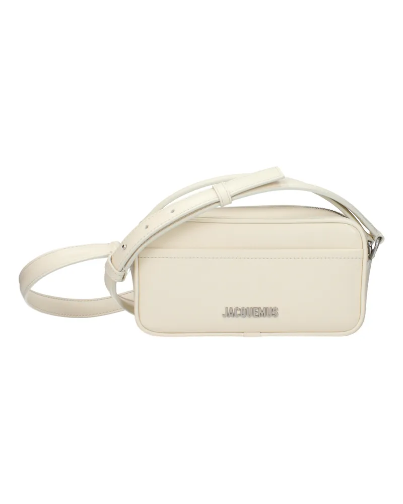 Jacquemus Umhängetaschen The Le Baneto Damens Ledertasche Hellbeige/Elfenbein -