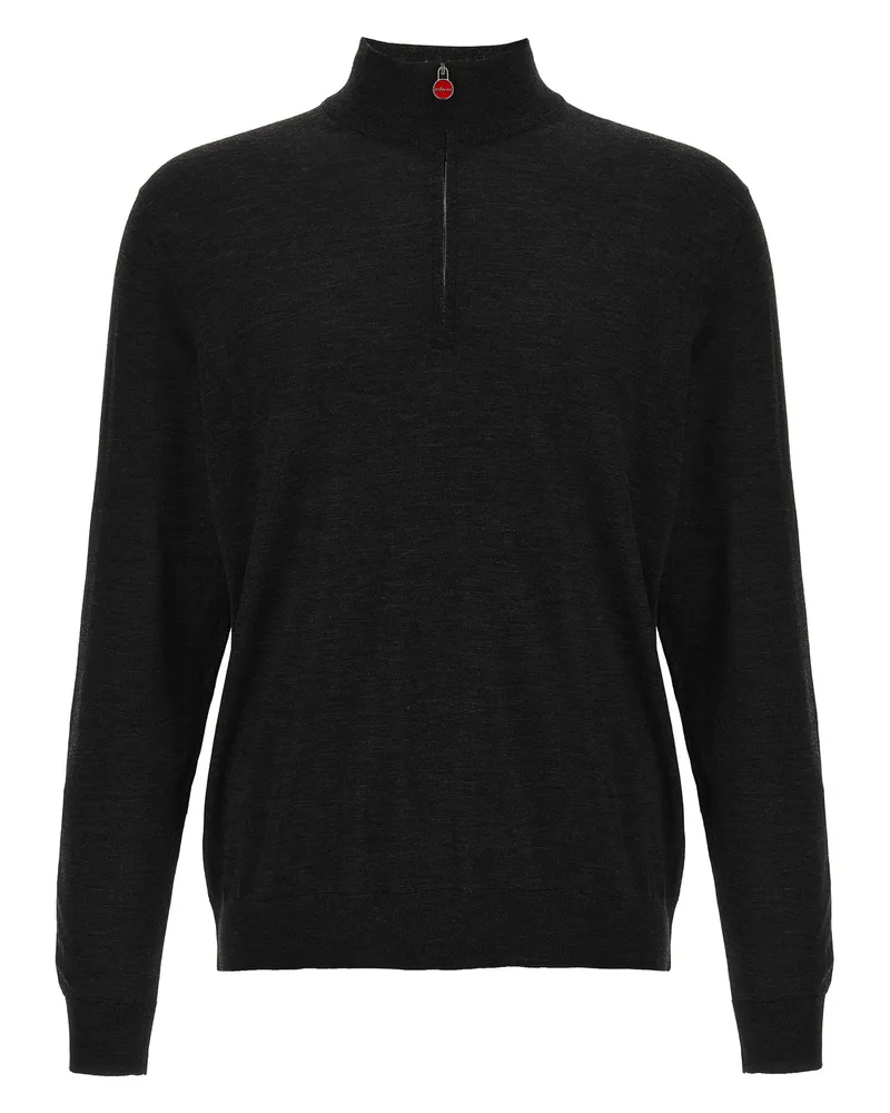 Kiton Halb Zip Pullover Gray