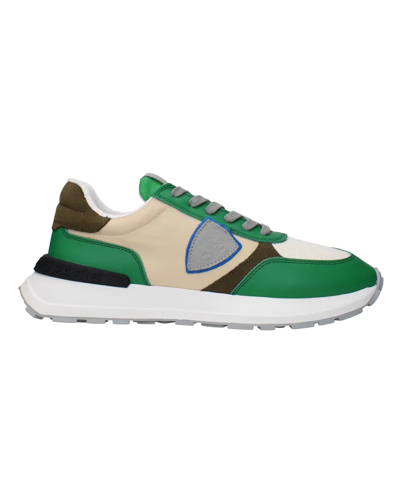 Philippe Model Sneakers Antibes Man Fabric Green/Beige -