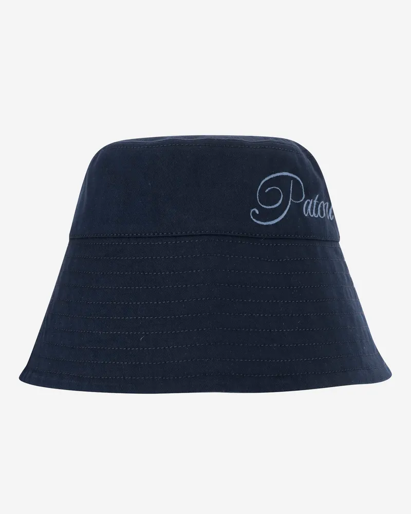 Patou Baumwollschaufelhut mit Logo Blue