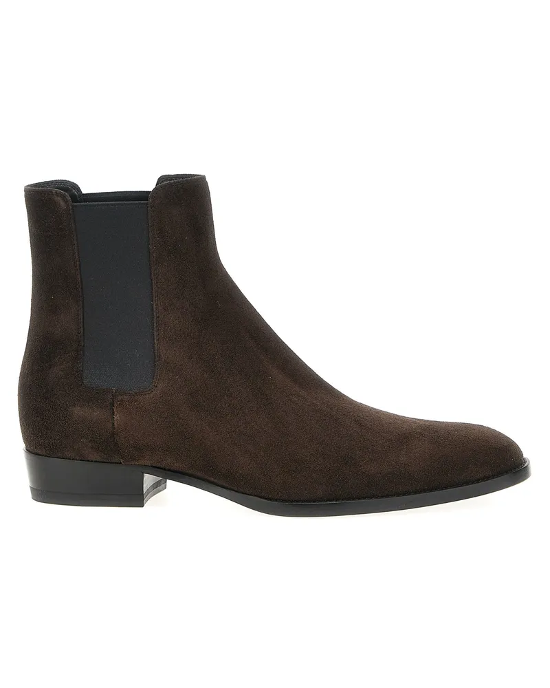 Saint Laurent Wyatt“ Chelsea-Stiefel Brown