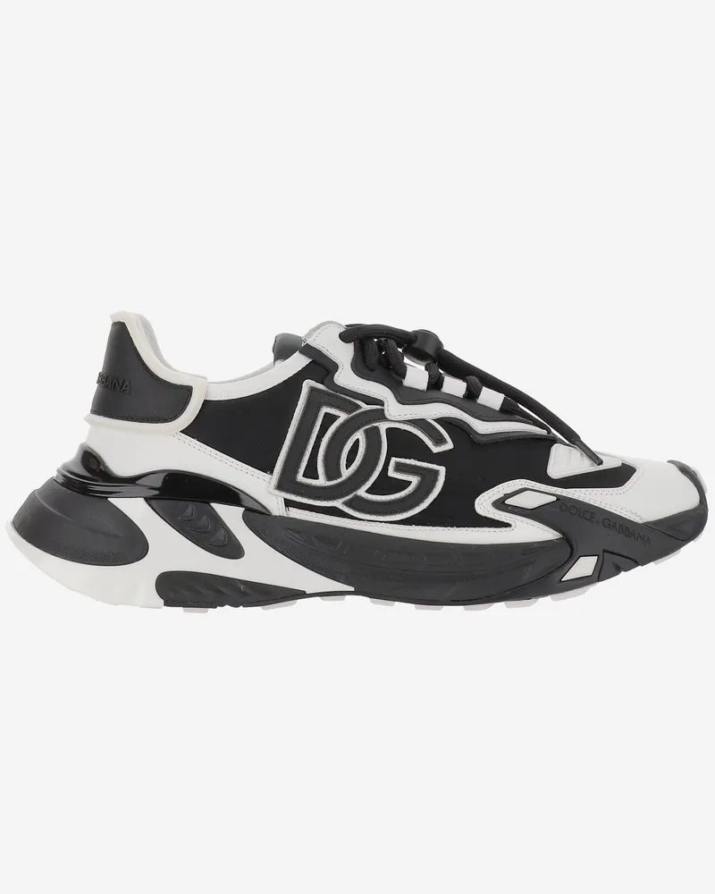 Dolce & Gabbana Chunky Sneakers mit bestickten Logo Black