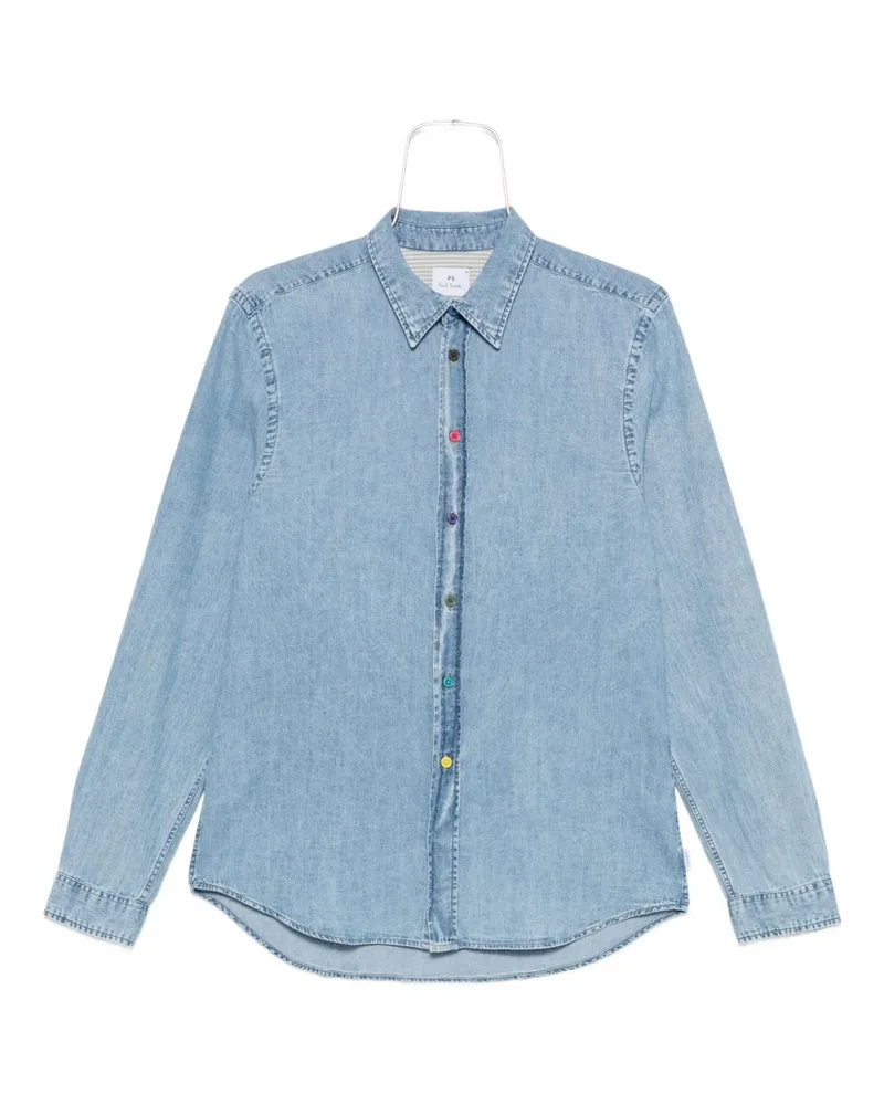 Paul Smith PS von Paul Smith gestreiftes Baumwollhemd Clear