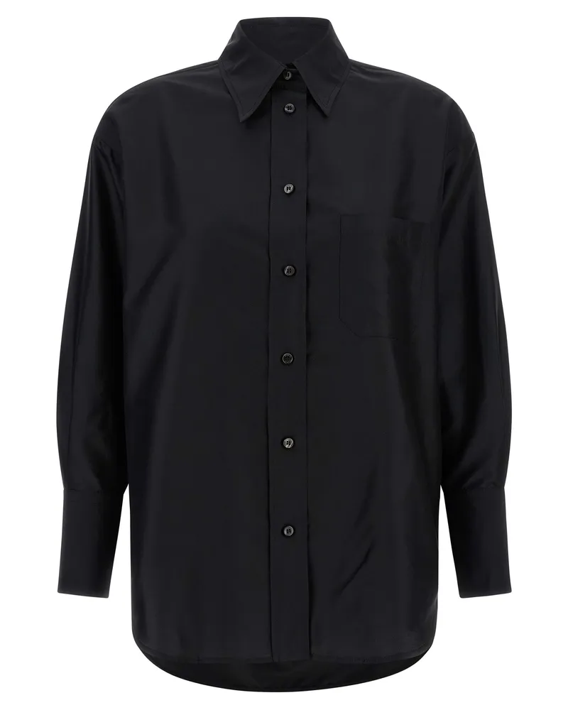 Alberto Biani Seidenhemd Black