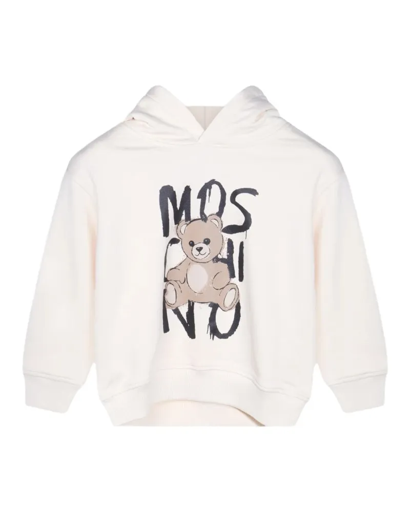 Moschino Hoodie mit Logo Beige