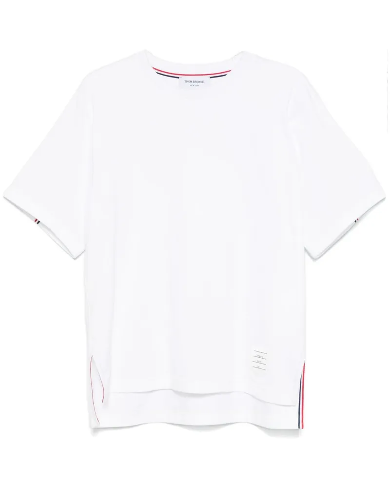 Thom Browne übergroße Baumwoll -T -Shirt White