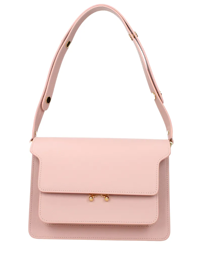 Marni Damens Umhängetaschen Rosa Leder/Pastellrosa -
