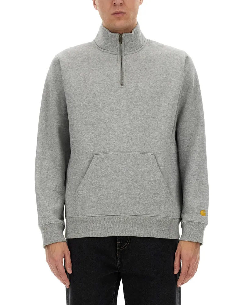 Carhartt WIP Half Reißverschluss Sweatshirt Grey