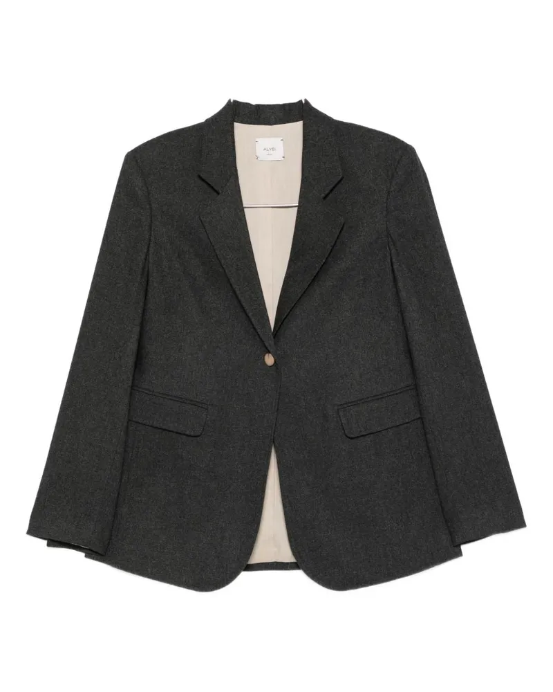 ALYSI Flanell Single Breasted Jacke Grey