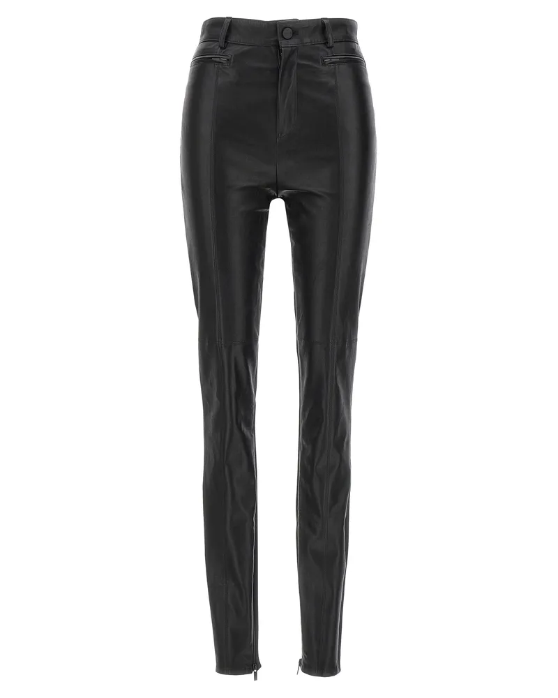 David Koma Napa Leder' Leggings Black