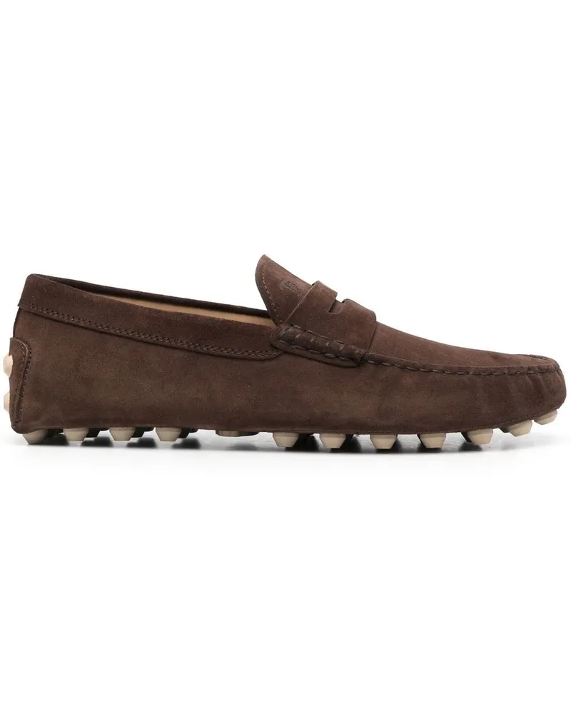 TOD'S Gommino Wildleder Leder -Ladung Brown
