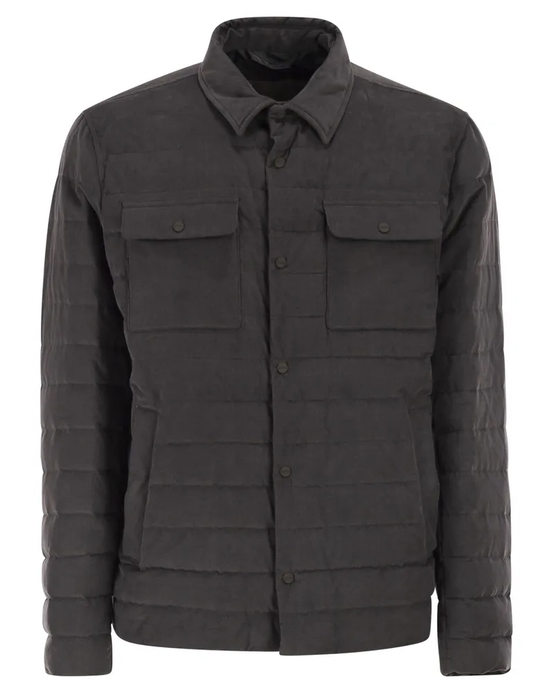 Herno Daunenjacke im Hemdstil Anthracite
