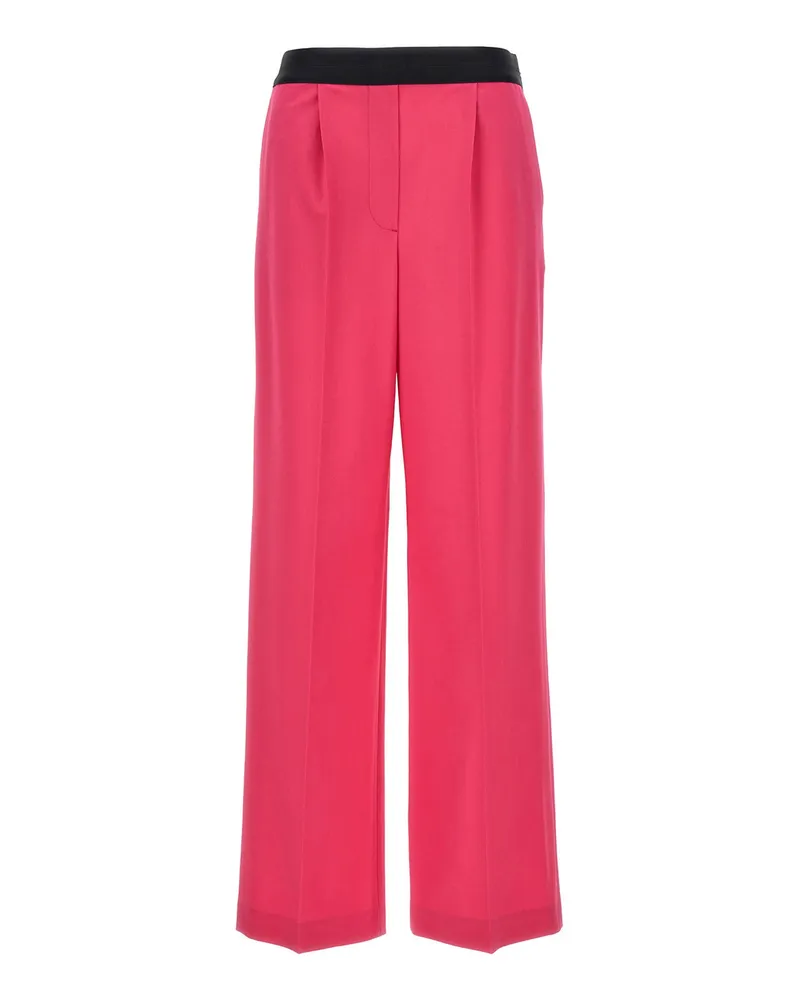 MSGM Hosen mit vorderen Falten Fuchsia