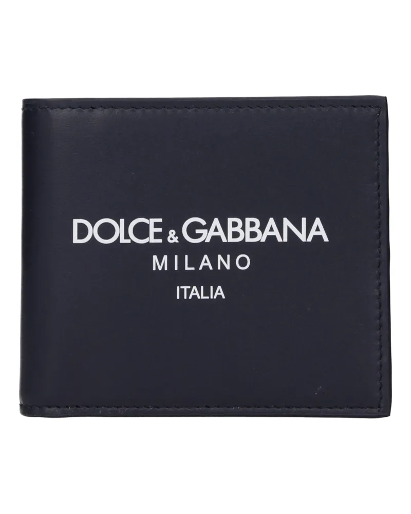 Dolce & Gabbana Dolce&Gabbana Herrens Blaue Lederbrieftasche -