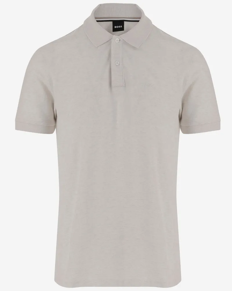 HUGO BOSS Cotton Polo -Hemd mit Logo Ivory