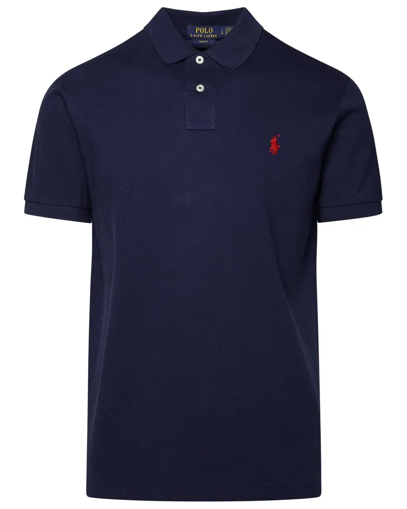 Ralph Lauren Blue Cotton Polo -Hemd Navy