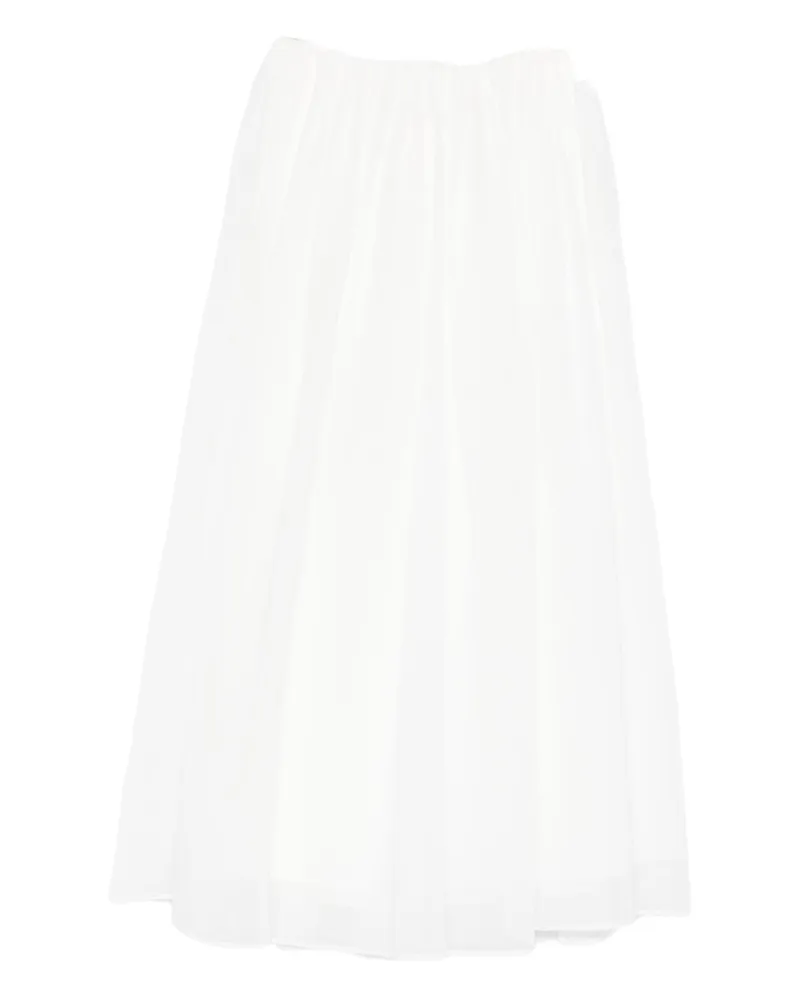 Brunello Cucinelli Langer Baumwollrock White