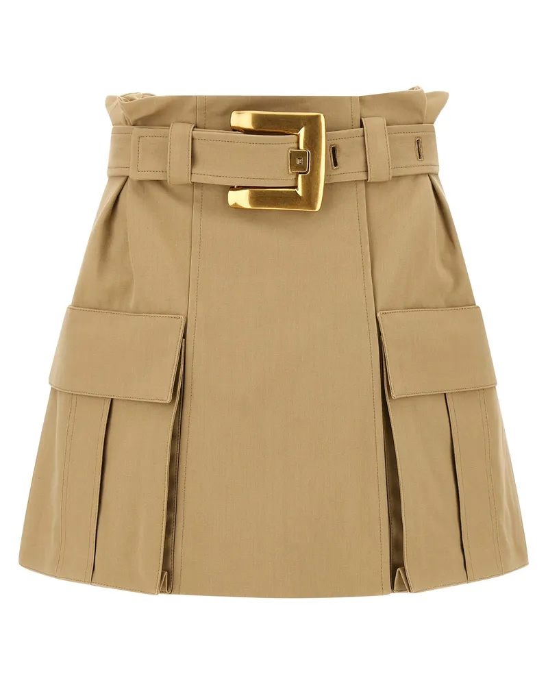 Balmain hoher Taillenrock Beige