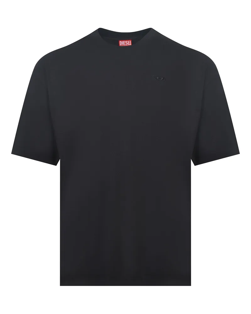 Diesel T -Shirt "t Segy Megalval D" aus Baumwolltrikot Black