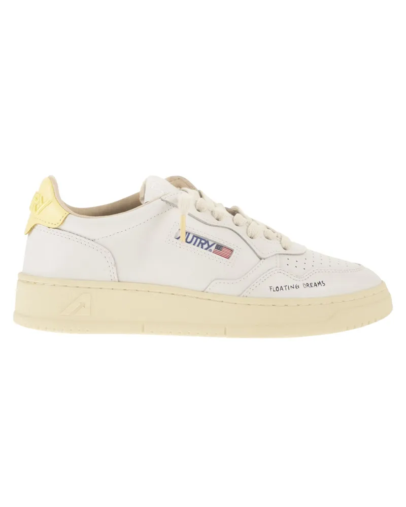 AUTRY Medalist Low-Ledersneaker mit geprägtem Logo White