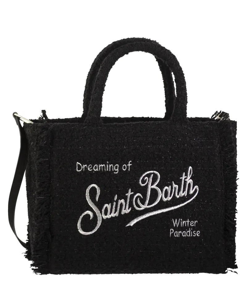 MC2 Saint Barth Colette Stoffhandtasche mit Logo Black