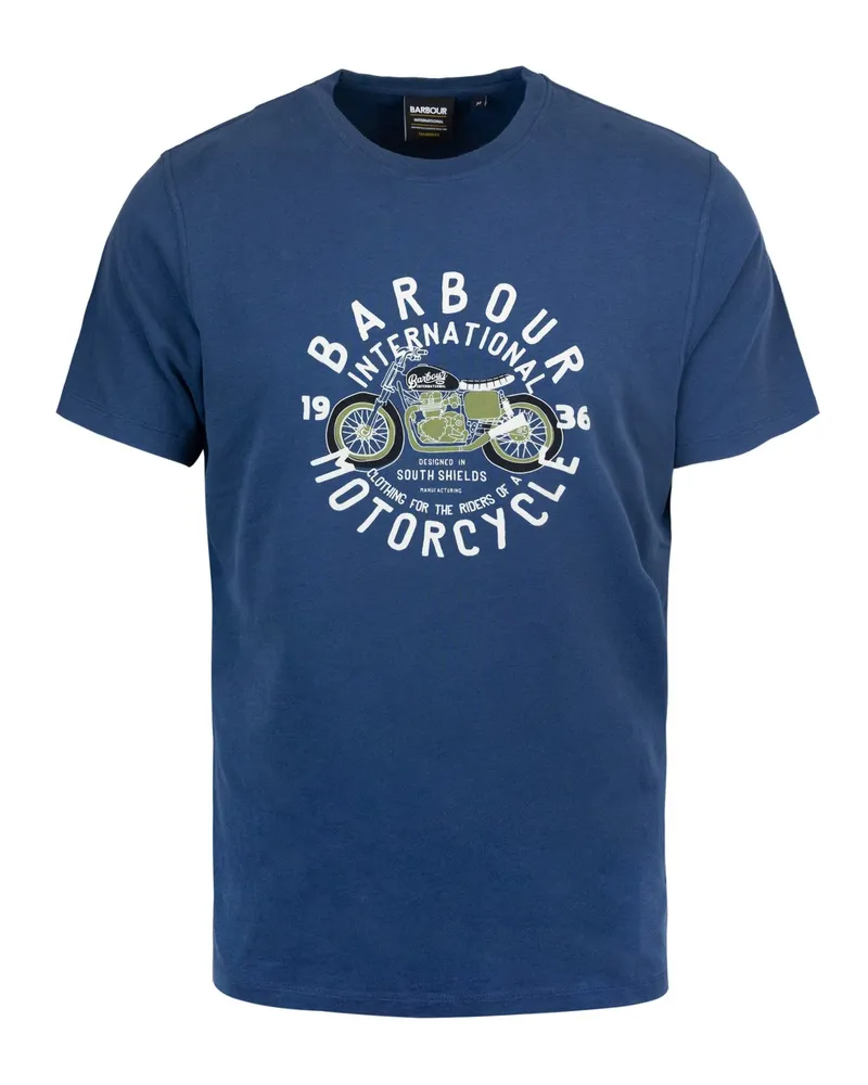 Barbour T Shirt Spirit Cobalto Blue
