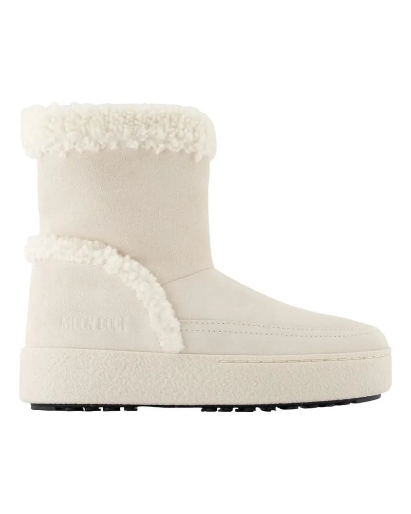 Moon Boot Tina Boots  Leder Weiß Blue