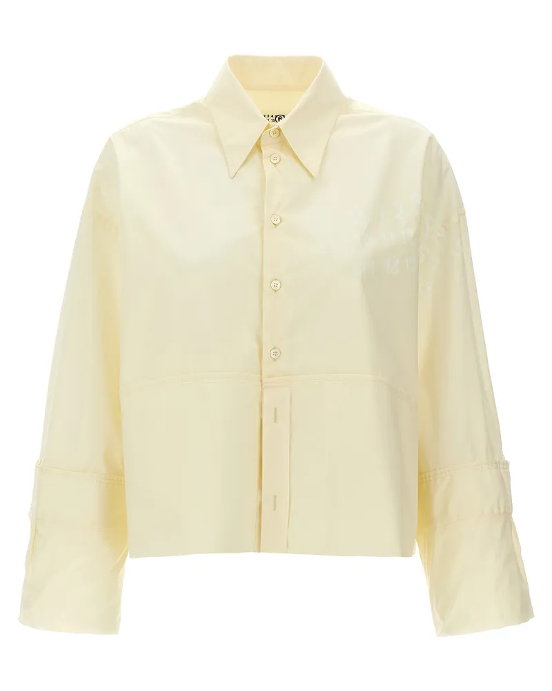 Maison Margiela Logo Druckhemd White