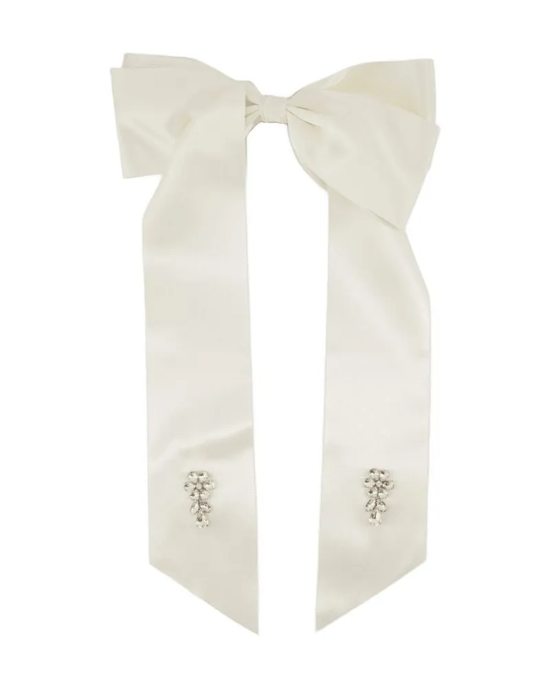 Simone Rocha Blumenschuhe Haarclip  Polyester Elfenbein Beige