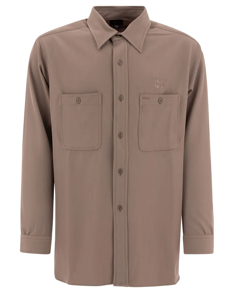 NEEDLES Nadeln "Arbeit" -Hemd Brown
