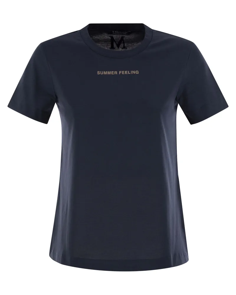Max Mara Lusso kurzärmeliges T -Shirt Blue