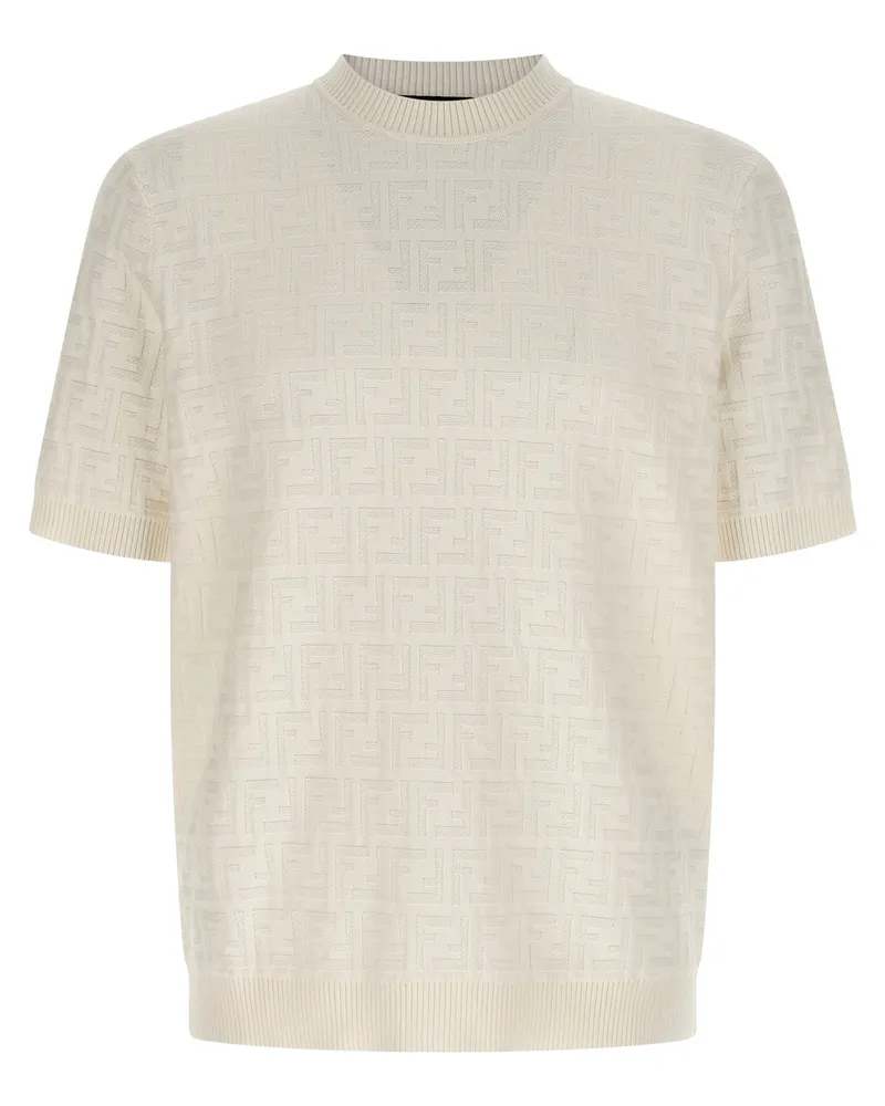 Fendi Ff' Pullover White
