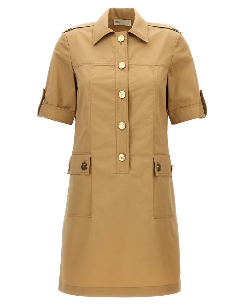 Tory Burch Camp' Kleid Beige