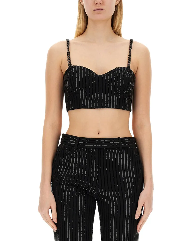 Michael Kors Michael von Michael Kors Crepe Bustier Top Black